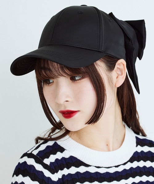 Narcissus(ナルシス)の「【Narcissus】リボンキャップ(キャップ・レディース・ホワイト/ブラック・FREE)」の9枚目の写真