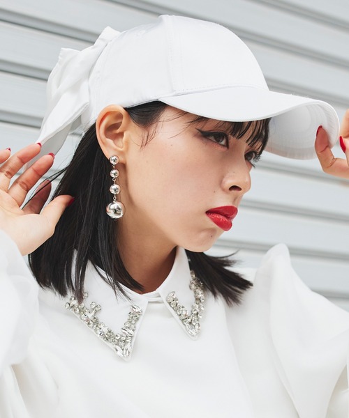 Narcissus(ナルシス)の「【Narcissus】リボンキャップ(キャップ・レディース・ホワイト/ブラック・FREE)」の16枚目の写真