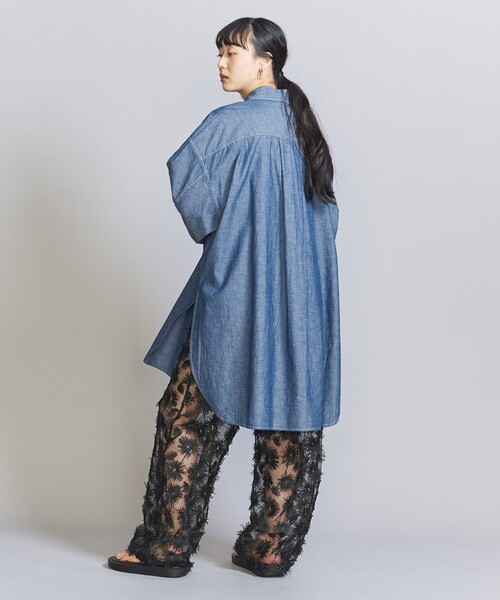 AMERICANA（アメリカーナ）の「＜Americana＞スリット シャツワンピース（シャツワンピース・レディース・ネイビー・FREE）」の4枚目の写真