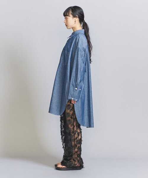 AMERICANA（アメリカーナ）の「＜Americana＞スリット シャツワンピース（シャツワンピース・レディース・ネイビー・FREE）」の6枚目の写真