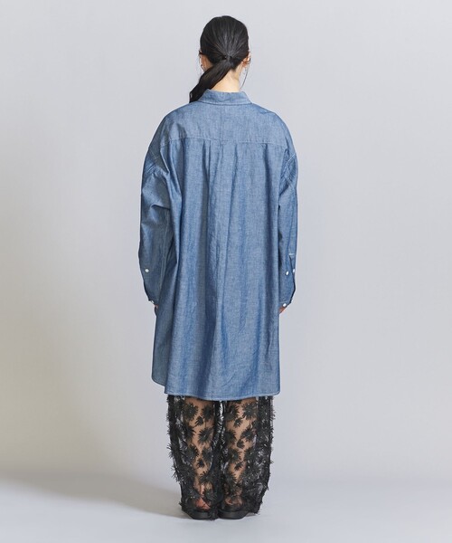 AMERICANA（アメリカーナ）の「＜Americana＞スリット シャツワンピース（シャツワンピース・レディース・ネイビー・FREE）」の7枚目の写真