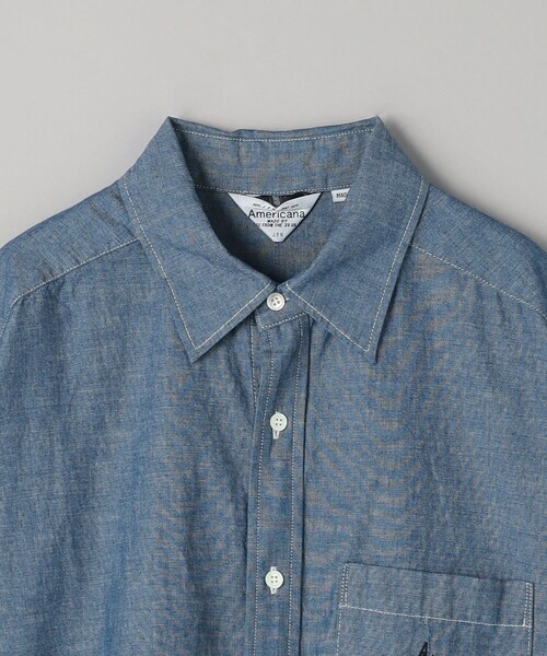 AMERICANA（アメリカーナ）の「＜Americana＞スリット シャツワンピース（シャツワンピース・レディース・ネイビー・FREE）」の10枚目の写真