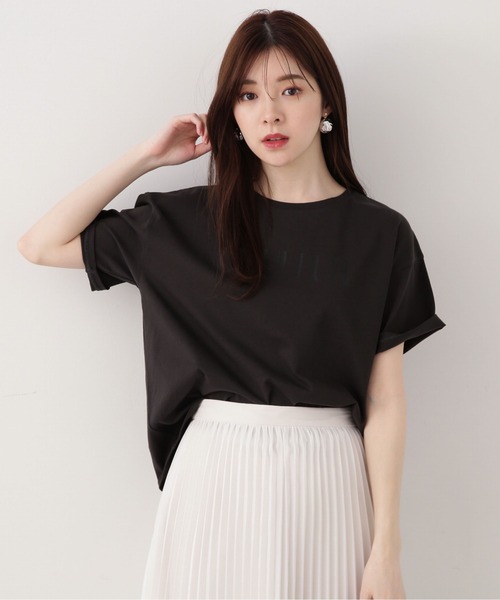PROPORTION BODY DRESSING(プロポーションボディドレッシング)の「メッセージTシャツ / 1214160404(Tシャツ/カットソー・レディース・ダークグレー/ホワイト・FREE)」の2枚目の写真
