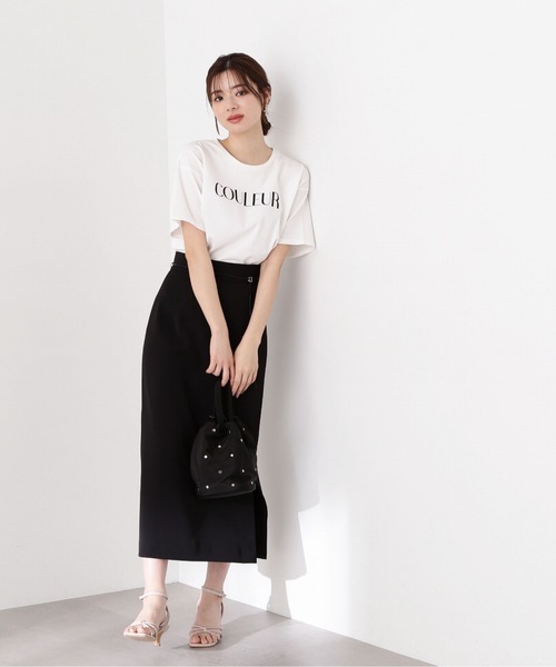 PROPORTION BODY DRESSING(プロポーションボディドレッシング)の「メッセージTシャツ / 1214160404(Tシャツ/カットソー・レディース・ダークグレー/ホワイト・FREE)」の6枚目の写真