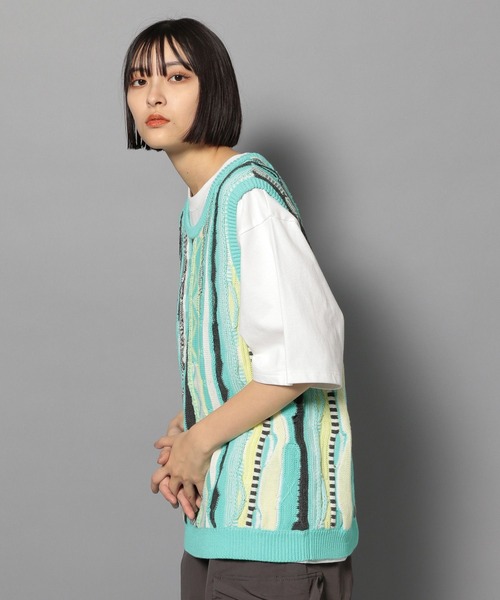 【セール】【UNISEX/2サイズ展開】マルチパターンベスト（ベスト）｜Anui（アニュイ）