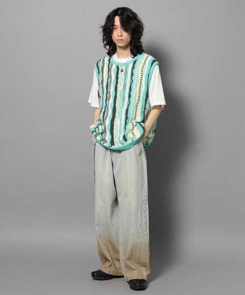 【セール】【UNISEX/2サイズ展開】マルチパターンベスト（ベスト）｜Anui（アニュイ）
