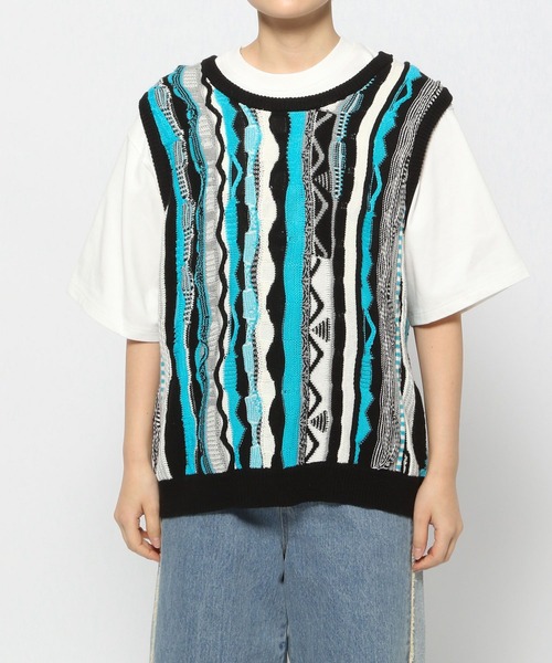 【セール】【UNISEX/2サイズ展開】マルチパターンベスト（ベスト）｜Anui（アニュイ）