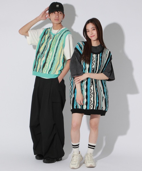 【セール】【UNISEX/2サイズ展開】マルチパターンベスト（ベスト）｜Anui（アニュイ）