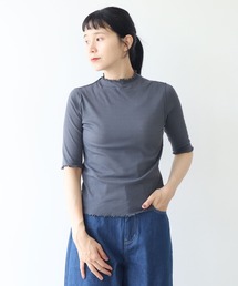yuni | 強撚ストレッチフライス５分袖プルオーバー　1701CT006261(Tシャツ/カットソー)