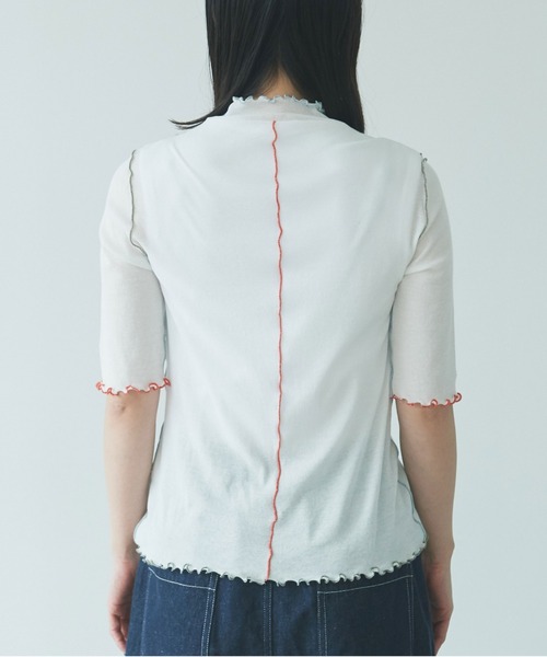 yuni(ユニ )の「強撚ストレッチフライス5分袖プルオーバー 1701CT006261(Tシャツ/カットソー・レディース・その他/ホワイト/グレー/ブラック/チャコールグレー・FREE)」の15枚目の写真