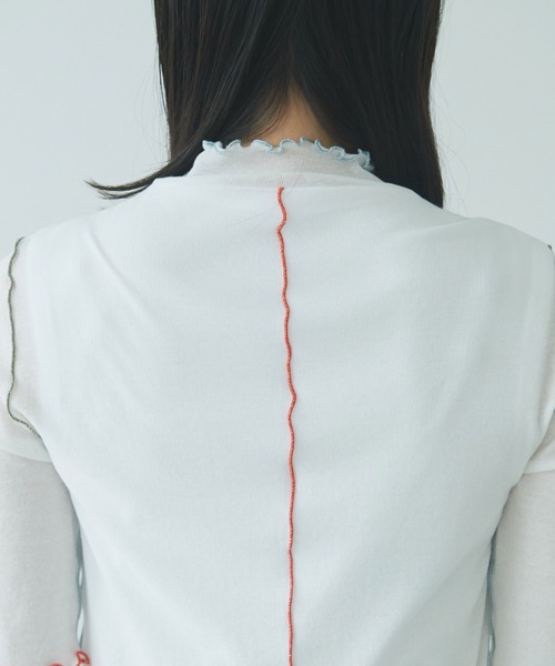 yuni(ユニ )の「強撚ストレッチフライス5分袖プルオーバー 1701CT006261(Tシャツ/カットソー・レディース・その他/ホワイト/グレー/ブラック/チャコールグレー・FREE)」の16枚目の写真