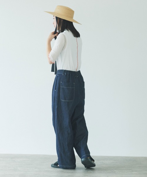 yuni(ユニ )の「強撚ストレッチフライス5分袖プルオーバー 1701CT006261(Tシャツ/カットソー・レディース・その他/ホワイト/グレー/ブラック/チャコールグレー・FREE)」の9枚目の写真