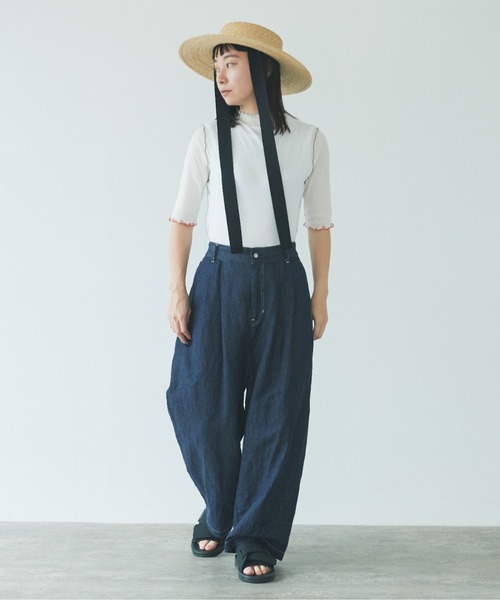 yuni(ユニ )の「強撚ストレッチフライス5分袖プルオーバー 1701CT006261(Tシャツ/カットソー・レディース・その他/ホワイト/グレー/ブラック/チャコールグレー・FREE)」の6枚目の写真