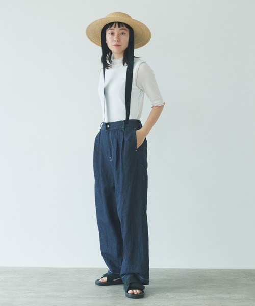 yuni(ユニ )の「強撚ストレッチフライス5分袖プルオーバー 1701CT006261(Tシャツ/カットソー・レディース・その他/ホワイト/グレー/ブラック/チャコールグレー・FREE)」の7枚目の写真