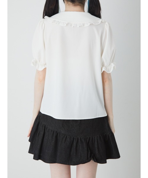 Ank Rouge（アンクルージュ）の「ストロベリープチリボンブラウス（シャツ/ブラウス・レディース・レッド/ブルー/ブラック・M）」の5枚目の写真