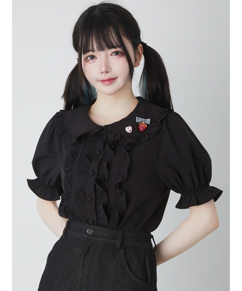 Ank Rouge（アンクルージュ）の「ストロベリープチリボンブラウス（シャツ/ブラウス・レディース・レッド/ブルー/ブラック・M）」の15枚目の写真