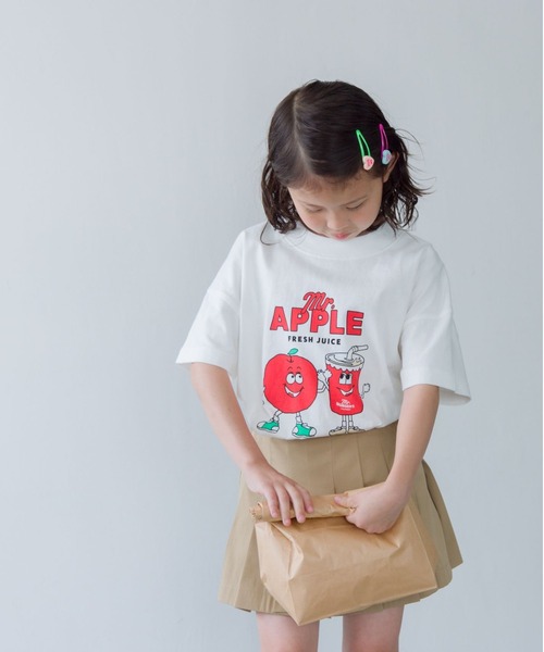 LOWRYS FARM（ローリーズファーム）の「ハンバーガープリントＴシャツ　115576（Tシャツ/カットソー・キッズ・ホワイト/チャコールグレー/グレー/ホワイト系その他/ブルー/グレー系その他・110cm/120cm/130cm/140cm/150cm）」の3枚目の写真