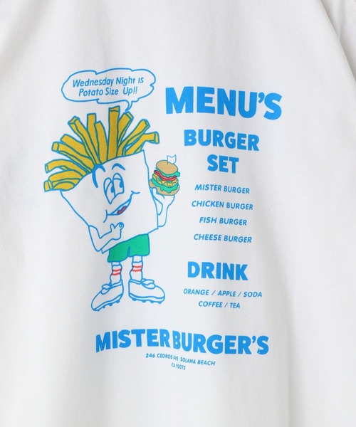 LOWRYS FARM（ローリーズファーム）の「ハンバーガープリントＴシャツ　115576（Tシャツ/カットソー・キッズ・ホワイト/チャコールグレー/グレー/ホワイト系その他/ブルー/グレー系その他・110cm/120cm/130cm/140cm/150cm）」の16枚目の写真