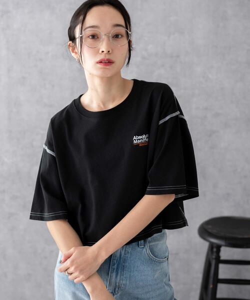 WEGO(ウィゴー)の「WEGO/アウトステッチグラフィックショートT(Tシャツ/カットソー・レディース・ホワイト/ブラック・SMALL/MEDIUM)」の14枚目の写真