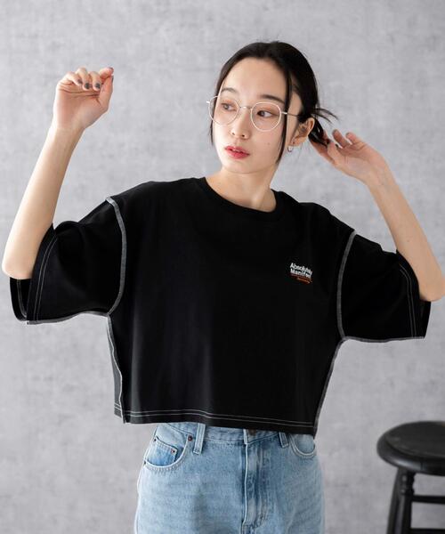 WEGO(ウィゴー)の「WEGO/アウトステッチグラフィックショートT(Tシャツ/カットソー・レディース・ホワイト/ブラック・SMALL/MEDIUM)」の15枚目の写真