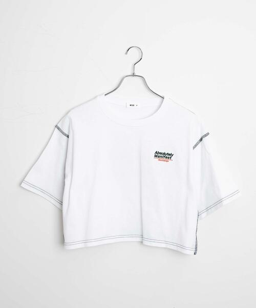 WEGO(ウィゴー)の「WEGO/アウトステッチグラフィックショートT(Tシャツ/カットソー・レディース・ホワイト/ブラック・SMALL/MEDIUM)」の19枚目の写真