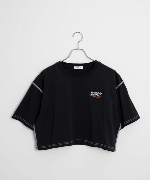 WEGO(ウィゴー)の「WEGO/アウトステッチグラフィックショートT(Tシャツ/カットソー・レディース・ホワイト/ブラック・SMALL/MEDIUM)」の18枚目の写真