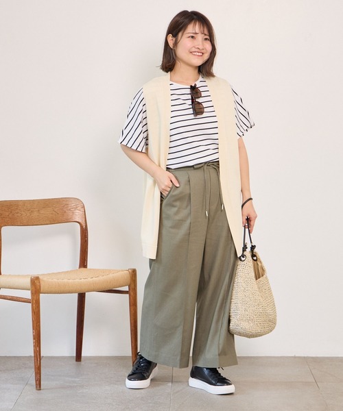 Elura(エルーラ)の「【低身長サイズ Elkotona】コトナリネンブレンド冷感パンツ/104295(その他パンツ・レディース・ライトベージュ/ブラウン系その他/カーキ/イエロー・FREE)」の21枚目の写真