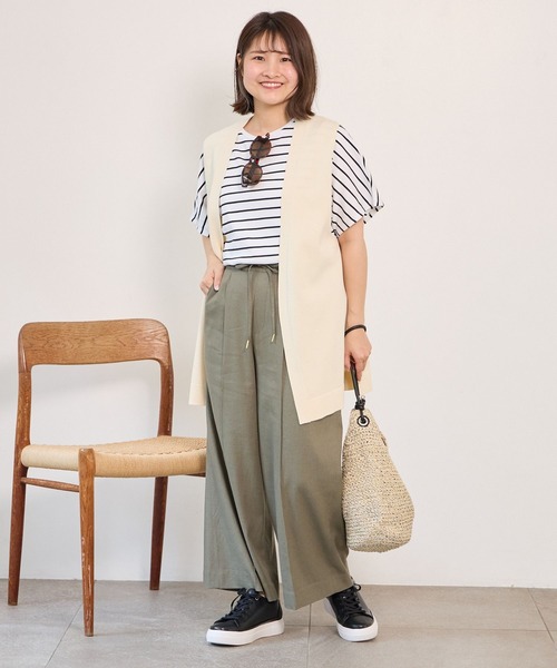 Elura(エルーラ)の「【低身長サイズ Elkotona】コトナリネンブレンド冷感パンツ/104295(その他パンツ・レディース・ライトベージュ/ブラウン系その他/カーキ/イエロー・FREE)」の20枚目の写真