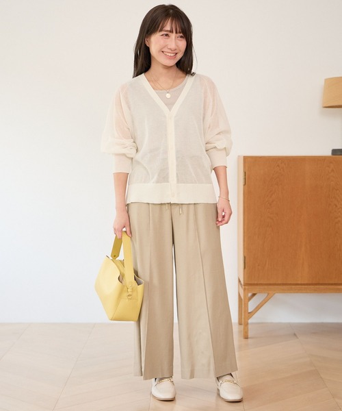 Elura(エルーラ)の「【低身長サイズ Elkotona】コトナリネンブレンド冷感パンツ/104295(その他パンツ・レディース・ライトベージュ/ブラウン系その他/カーキ/イエロー・FREE)」の15枚目の写真