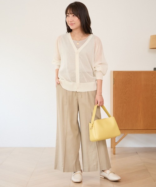 Elura(エルーラ)の「【低身長サイズ Elkotona】コトナリネンブレンド冷感パンツ/104295(その他パンツ・レディース・ライトベージュ/ブラウン系その他/カーキ/イエロー・FREE)」の14枚目の写真