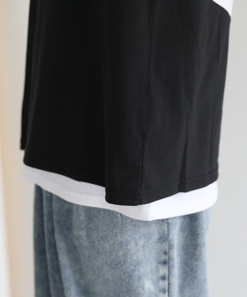 ASTRONOMY(アストロノミー)の「Buyer's Select/切替5分袖ビッグシルエットTシャツ(Tシャツ/カットソー・メンズ・ブラック/ホワイト・M/L)」の20枚目の写真