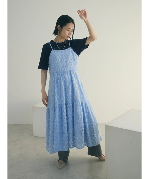 armonia（アルモニーア）の「armonia. フェザージャガードキャミワンピース（ワンピース・レディース・アイボリー/ブラック/ブルー・FREE）」の21枚目の写真