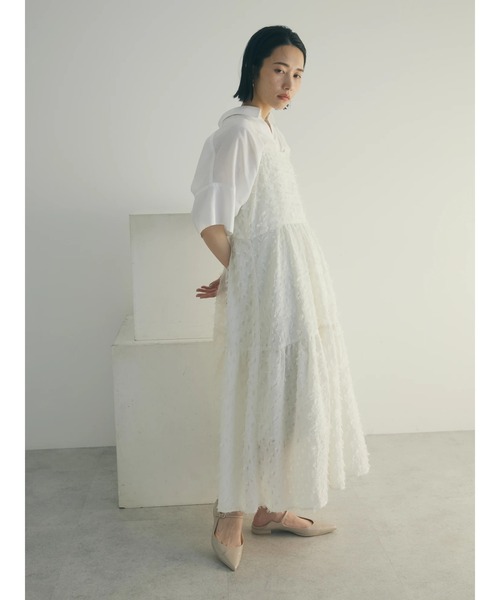 armonia（アルモニーア）の「armonia. フェザージャガードキャミワンピース（ワンピース・レディース・アイボリー/ブラック/ブルー・FREE）」の7枚目の写真