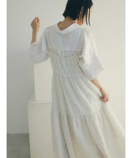 armonia（アルモニーア）の「armonia. フェザージャガードキャミワンピース（ワンピース・レディース・アイボリー/ブラック/ブルー・FREE）」の11枚目の写真