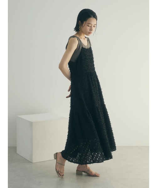 armonia（アルモニーア）の「armonia. フェザージャガードキャミワンピース（ワンピース・レディース・アイボリー/ブラック/ブルー・FREE）」の13枚目の写真