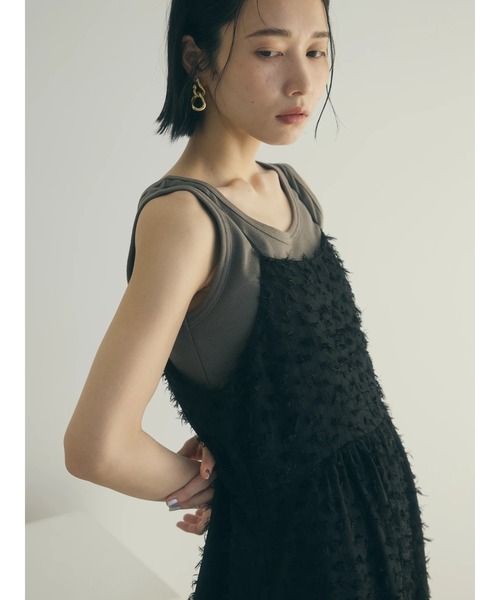 armonia（アルモニーア）の「armonia. フェザージャガードキャミワンピース（ワンピース・レディース・アイボリー/ブラック/ブルー・FREE）」の17枚目の写真