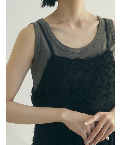 armonia（アルモニーア）の「armonia. フェザージャガードキャミワンピース（ワンピース・レディース・アイボリー/ブラック/ブルー・FREE）」の18枚目の写真