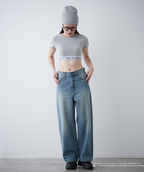 Reebok（リーボック）の「【WEB限定】【Reebok/リーボック】別注カップ付Tシャツ（Tシャツ/カットソー・レディース・ブラック/グレー・MEDIUM）」の11枚目の写真
