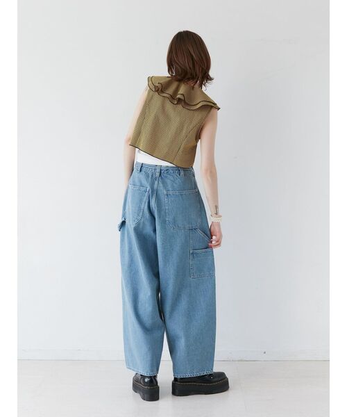 jouetie(ジュエティ)の「ワイドペインターデニムパンツ(デニムパンツ・レディース・ブラック/ライトブルー・SMALL/MEDIUM)」の11枚目の写真