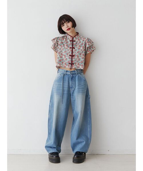 jouetie(ジュエティ)の「ワイドペインターデニムパンツ(デニムパンツ・レディース・ブラック/ライトブルー・SMALL/MEDIUM)」の21枚目の写真