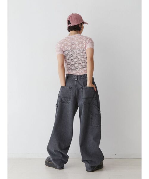 jouetie(ジュエティ)の「ワイドペインターデニムパンツ(デニムパンツ・レディース・ブラック/ライトブルー・SMALL/MEDIUM)」の19枚目の写真