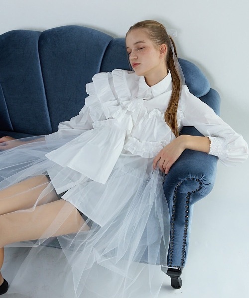 PAIN（ペイン）の「アシンメトリーシャツドレス（ドレス・レディース・パープル・FREE）」の2枚目の写真