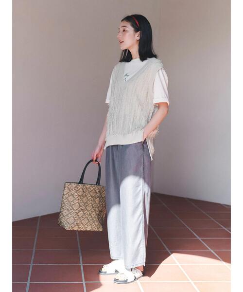 Samansa Mos2 blue(サマンサモスモスブルー)の「【接触冷感】クールデニムパンツ(デニムパンツ・レディース・ネイビー/ブルー/グレー・F)」の7枚目の写真