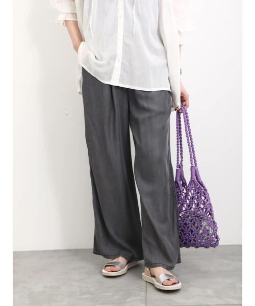 Samansa Mos2 blue(サマンサモスモスブルー)の「【接触冷感】クールデニムパンツ(デニムパンツ・レディース・ネイビー/ブルー/グレー・F)」の9枚目の写真