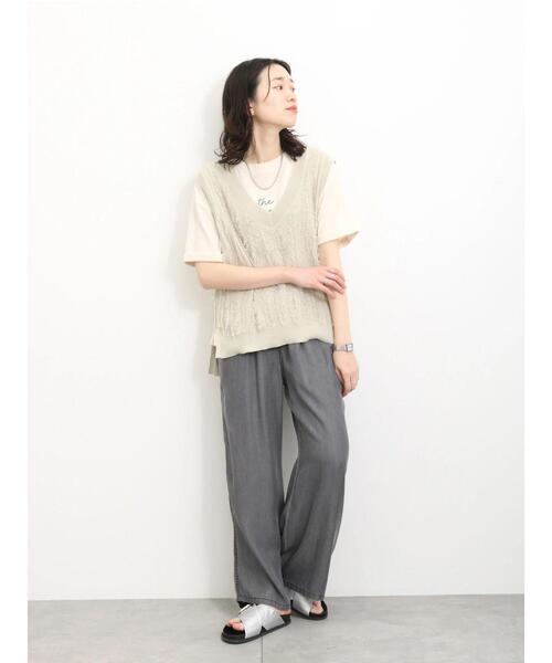 Samansa Mos2 blue(サマンサモスモスブルー)の「【接触冷感】クールデニムパンツ(デニムパンツ・レディース・ネイビー/ブルー/グレー・F)」の12枚目の写真