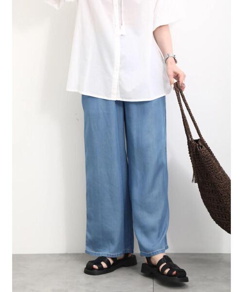 Samansa Mos2 blue(サマンサモスモスブルー)の「【接触冷感】クールデニムパンツ(デニムパンツ・レディース・ネイビー/ブルー/グレー・F)」の13枚目の写真