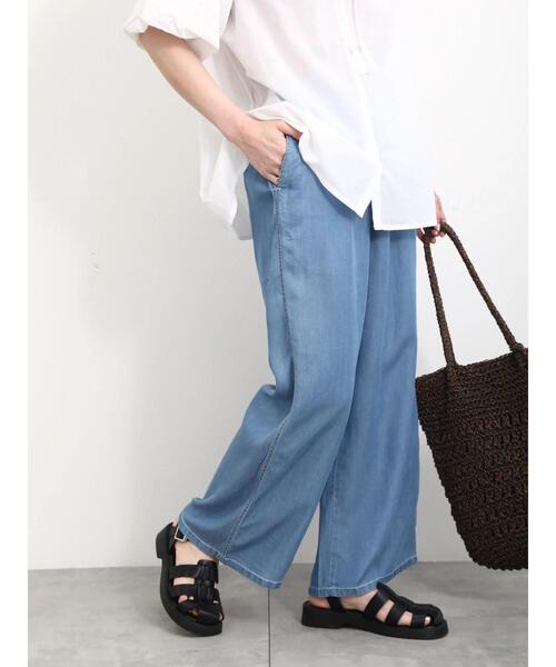 Samansa Mos2 blue(サマンサモスモスブルー)の「【接触冷感】クールデニムパンツ(デニムパンツ・レディース・ネイビー/ブルー/グレー・F)」の14枚目の写真