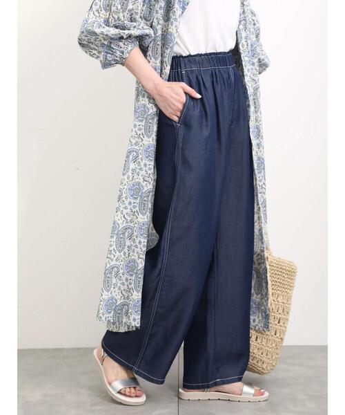 Samansa Mos2 blue(サマンサモスモスブルー)の「【接触冷感】クールデニムパンツ(デニムパンツ・レディース・ネイビー/ブルー/グレー・F)」の16枚目の写真