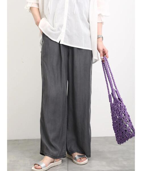 Samansa Mos2 blue(サマンサモスモスブルー)の「【接触冷感】クールデニムパンツ(デニムパンツ・レディース・ネイビー/ブルー/グレー・F)」の21枚目の写真