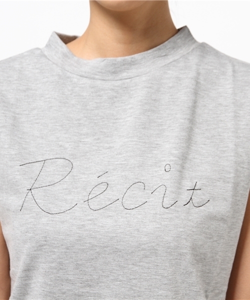 ikka(イッカ)の「ハイネック刺繍ロゴノースリーブプルオーバー(Tシャツ/カットソー・レディース・グレー/ネイビー/ピンク・MEDIUM/LARGE)」の8枚目の写真